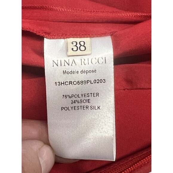 Nina Ricci 2013 RTW Runway Red Sleeveless Valentine Mini Dress Sz. FR38 US6-8 - Picture 12 of 13
